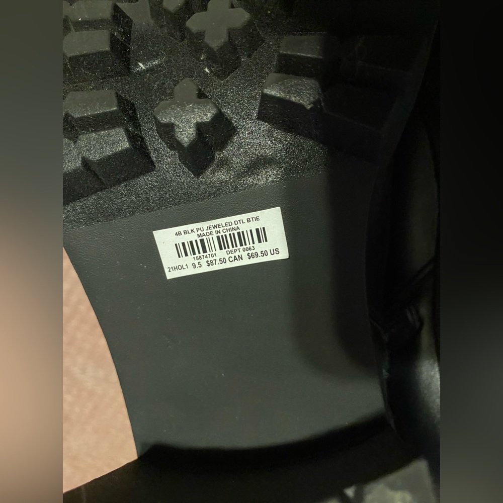 Torrid Black Ankle Boots with Crystal Belt - Picture 7 of 9